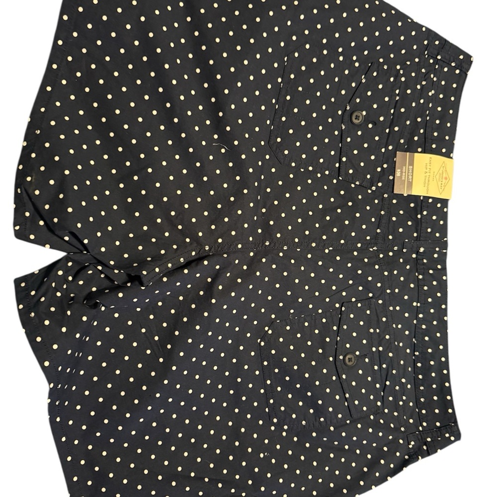 NWT 20W St. John's Bay Blue  Shorts with White Polka Dots
